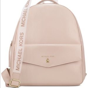 Michael Kors pink beige backpack NWOT